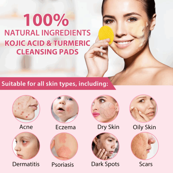 Tampons Nettoyants Éclat au Curcuma & Acide Kojique – Image 3